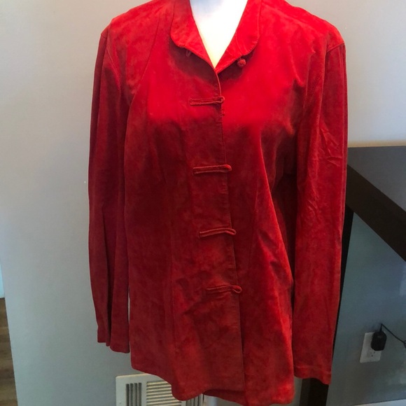 Chico's Jackets & Blazers - Chicos red leather jacket